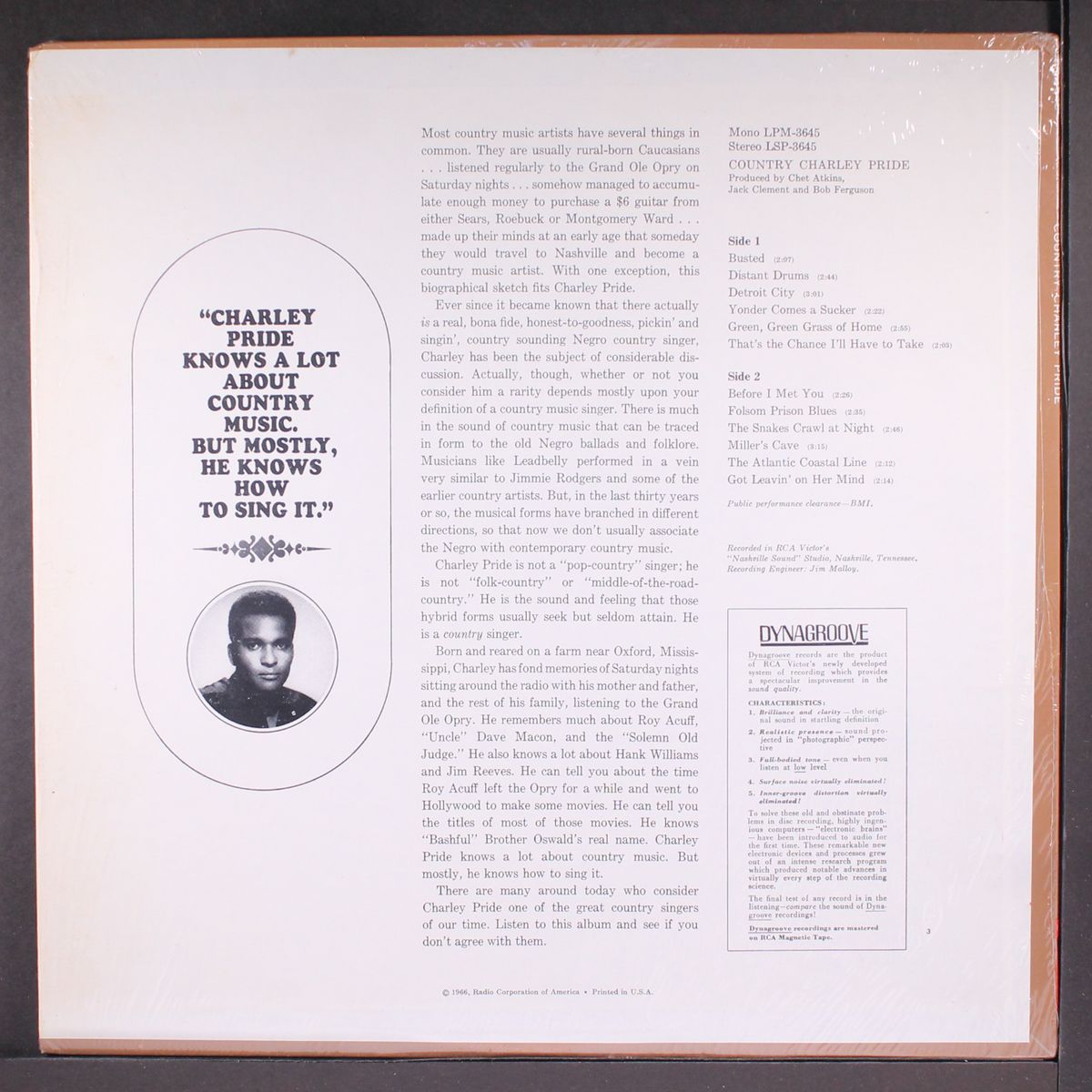 country by CHARLEY PRIDE