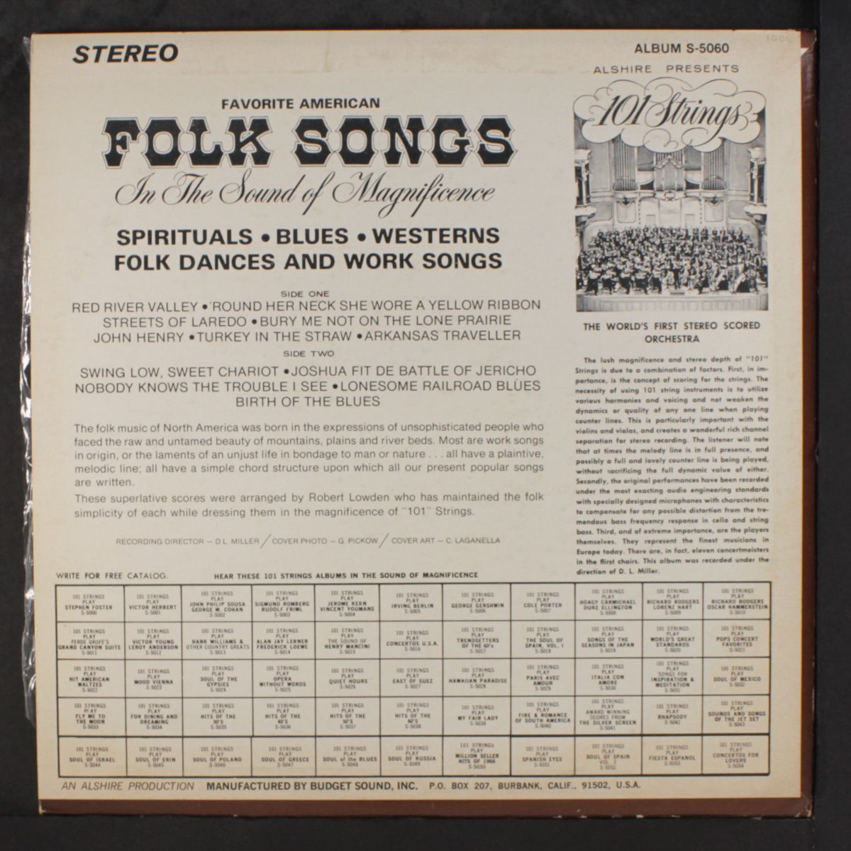 favorite american folk songs by 101 STRINGS