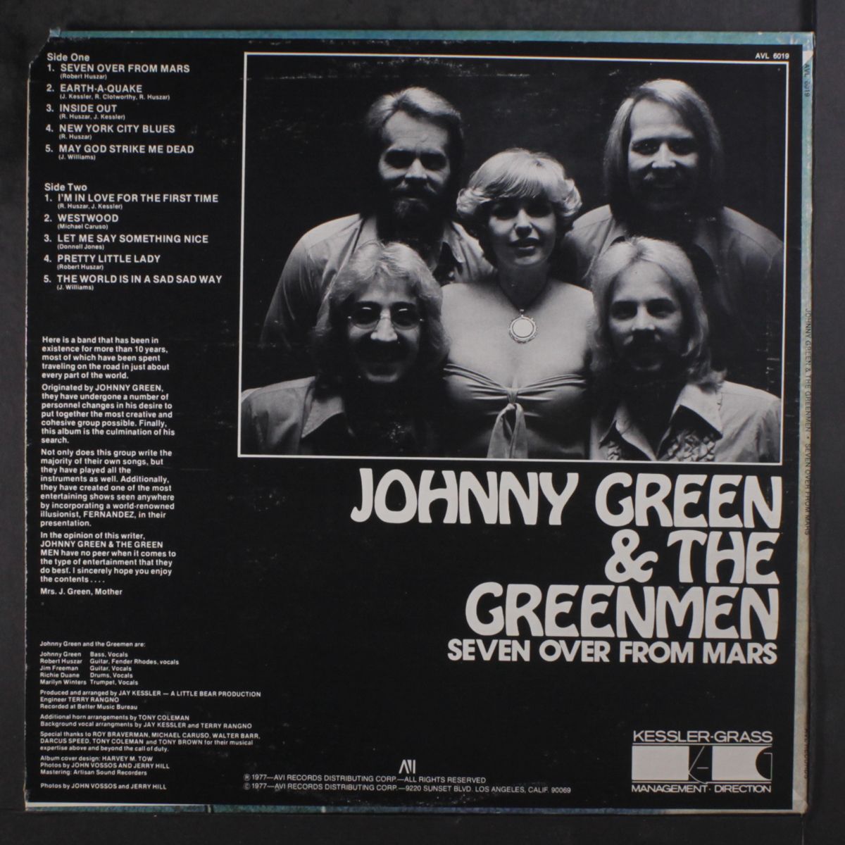 seven over from mars by JOHNNY GREEN & GREENMEN