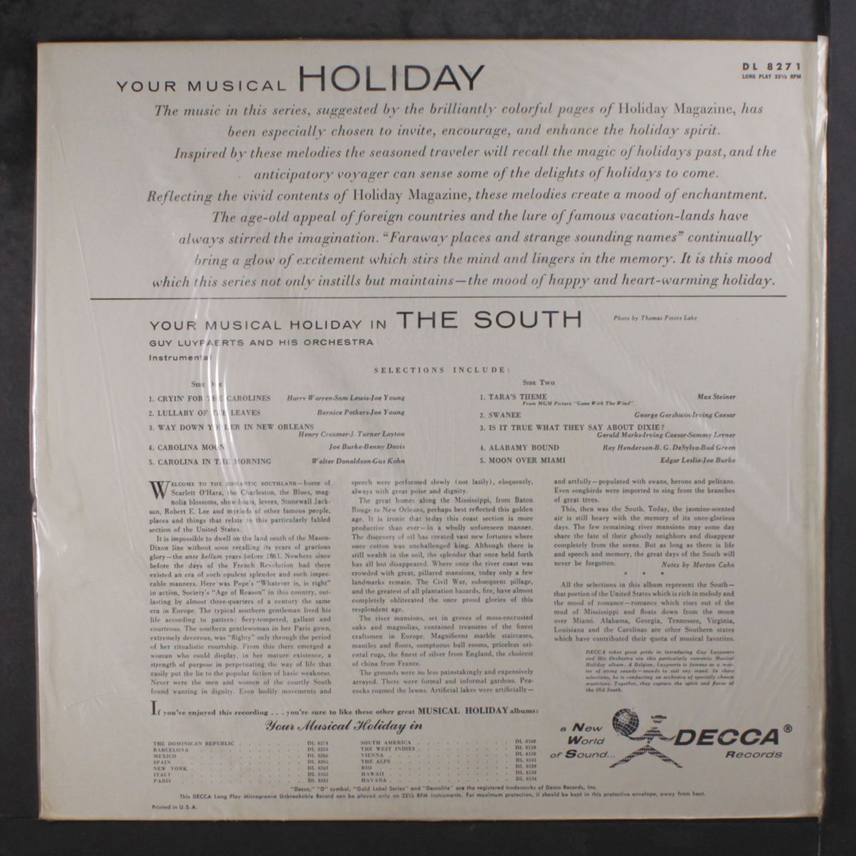 your musical holiday in the south by GUY LUYPAERTS