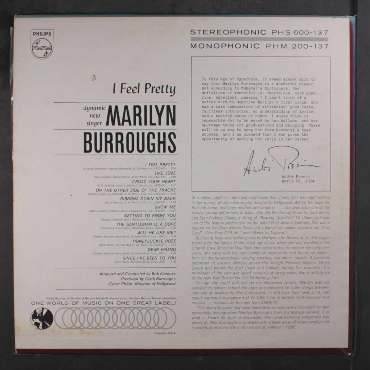 i feel pretty by MARILYN BURROUGHS