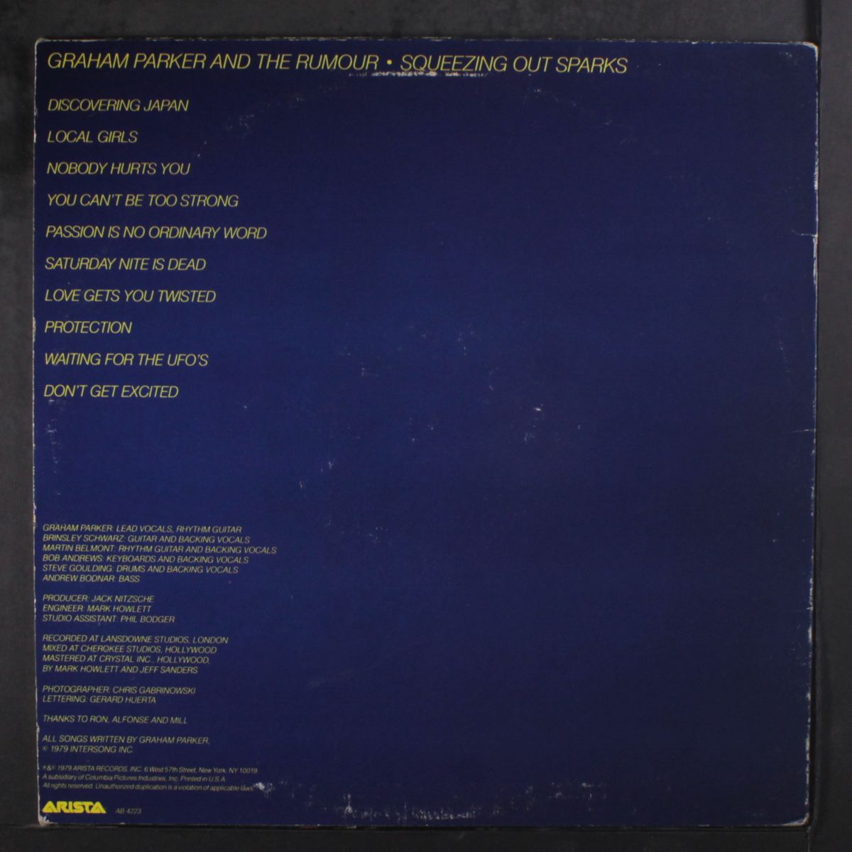 squeezing out sparks by GRAHAM PARKER