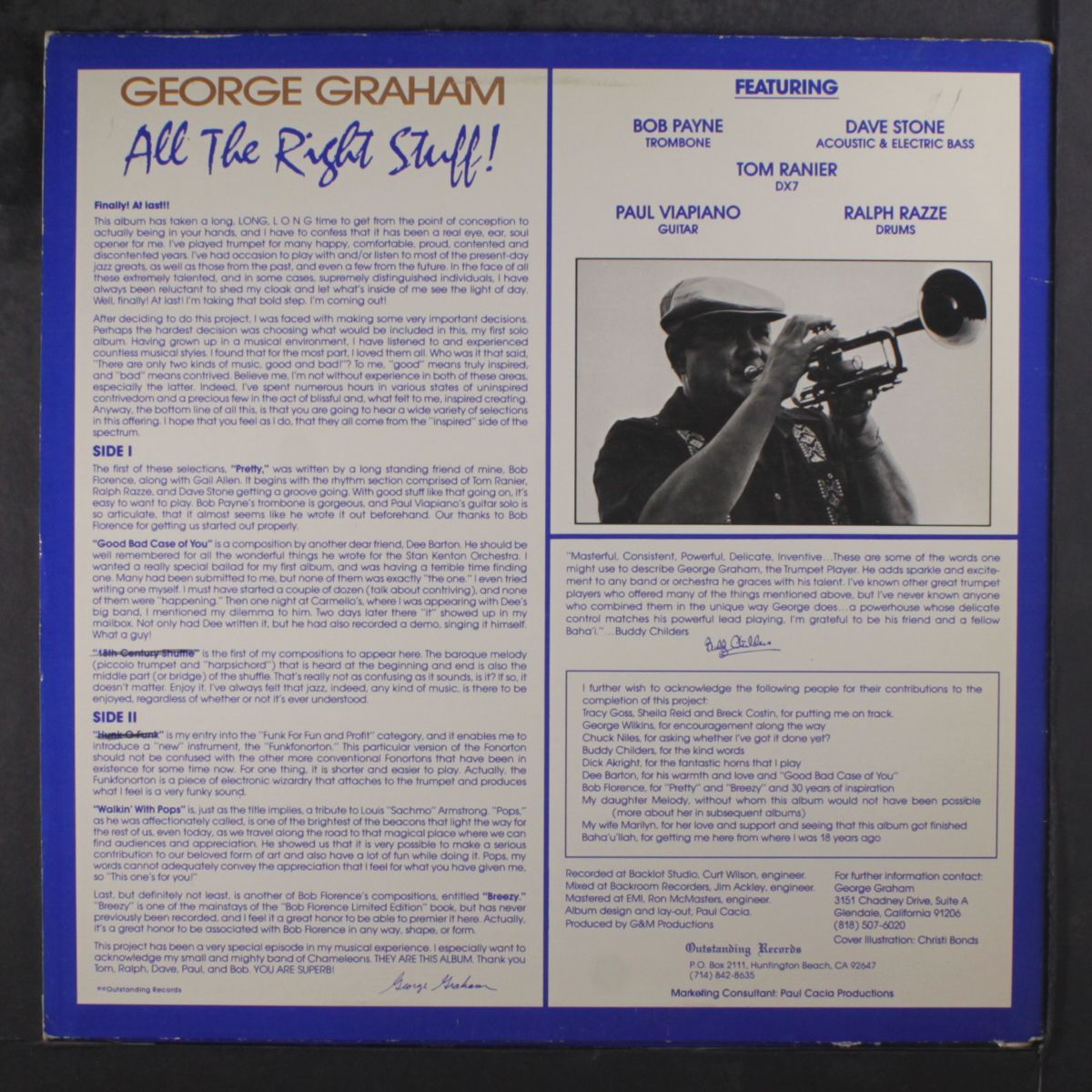 all the right stuff! by GEORGE GRAHAM