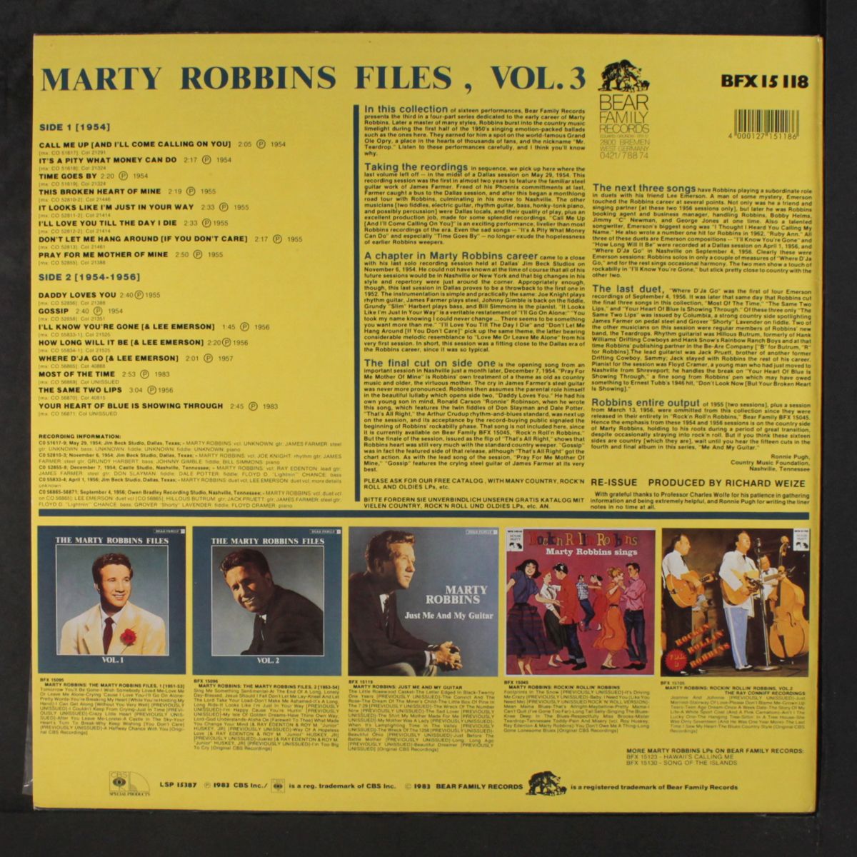 files, vol. 3 by MARTY ROBBINS