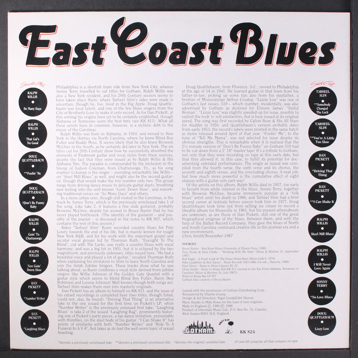 east coast blues by VARIOUS