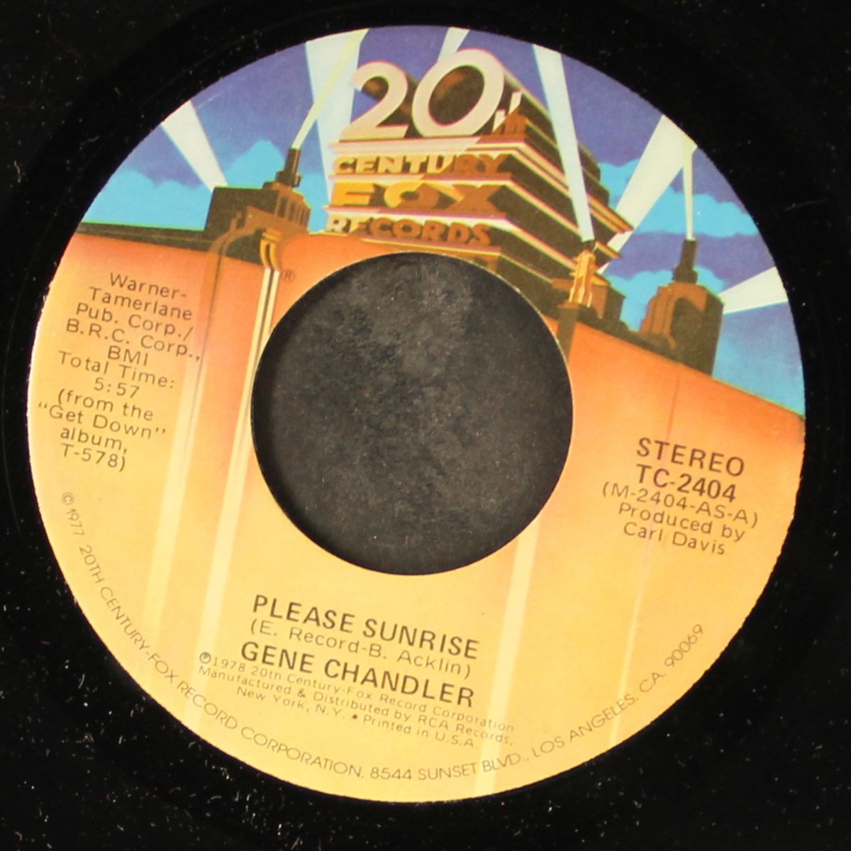 please sunrise / greatest love ever known by GENE CHANDLER