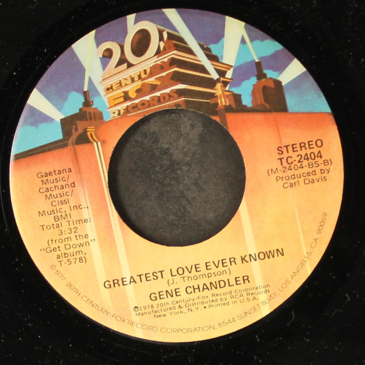 please sunrise / greatest love ever known by GENE CHANDLER