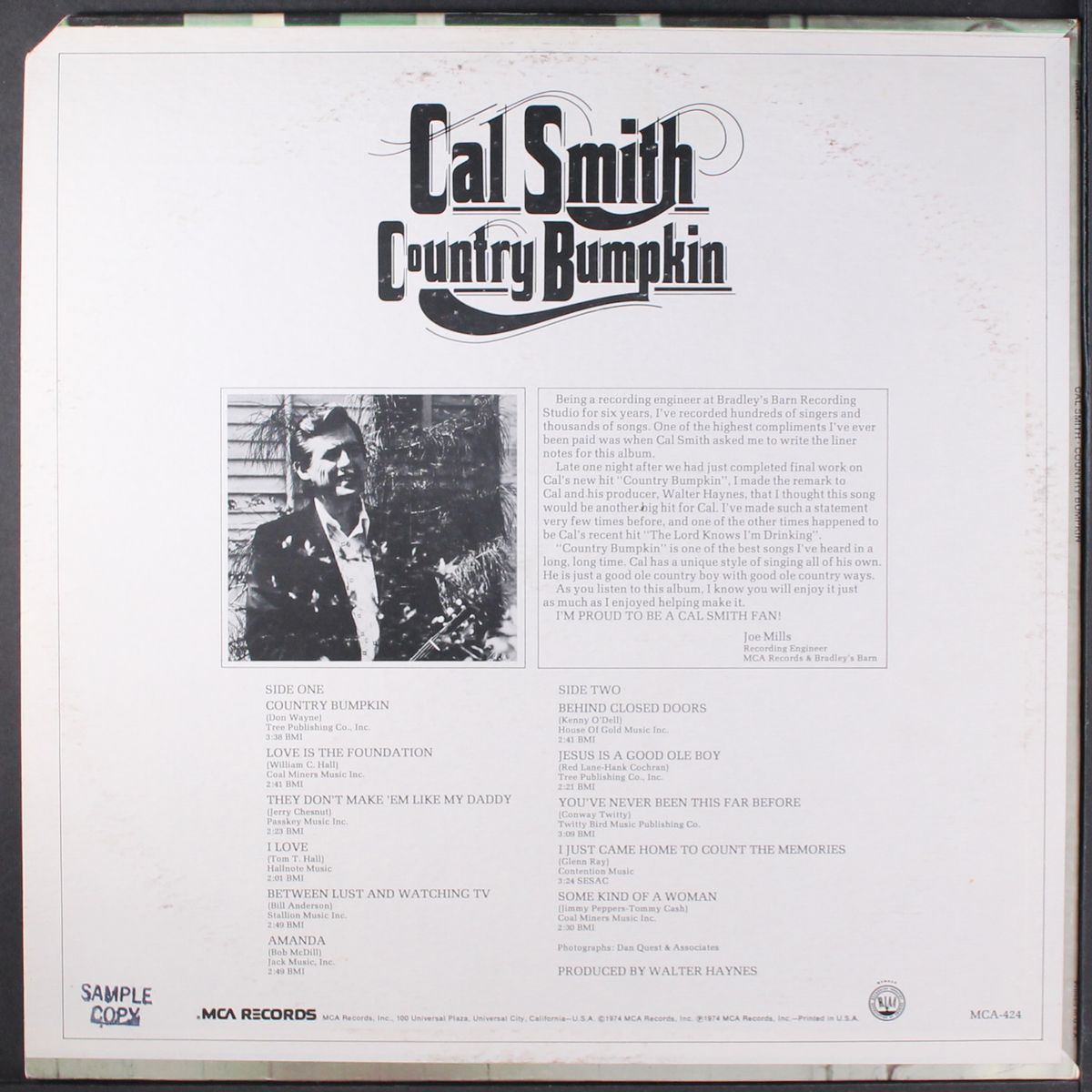 country bumpkin by CAL SMITH