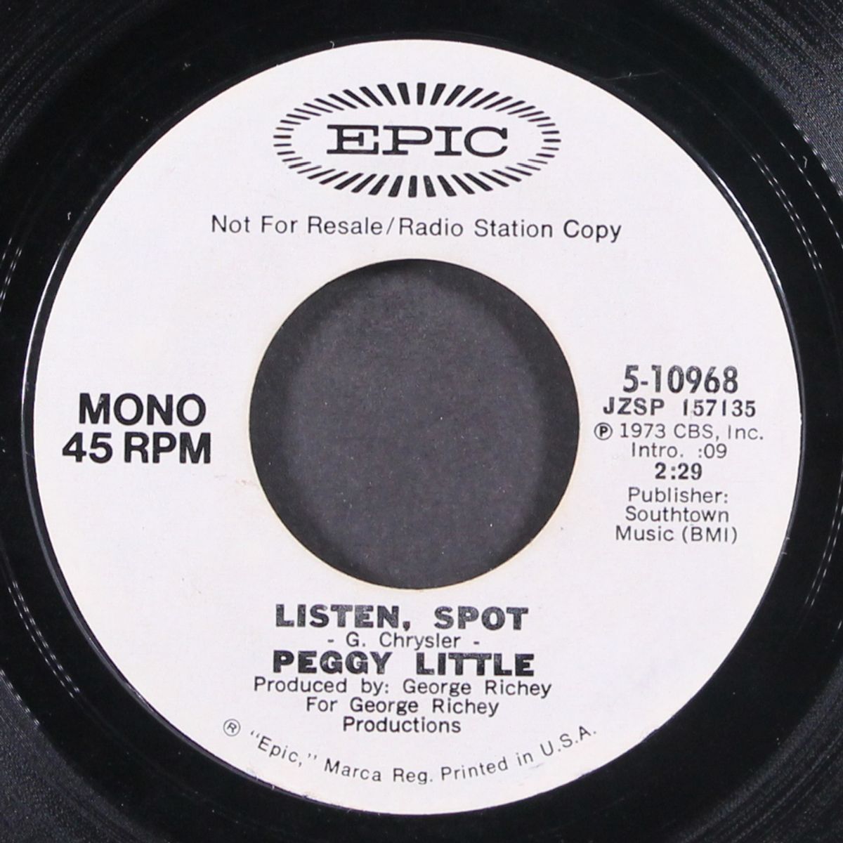 listen, spot / mono by PEGGY LITTLE