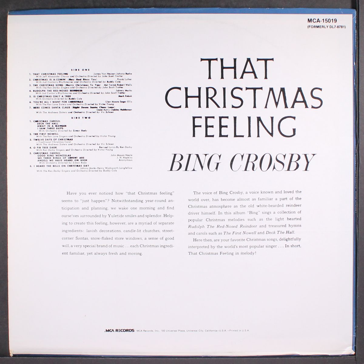 that christmas feeling by BING CROSBY