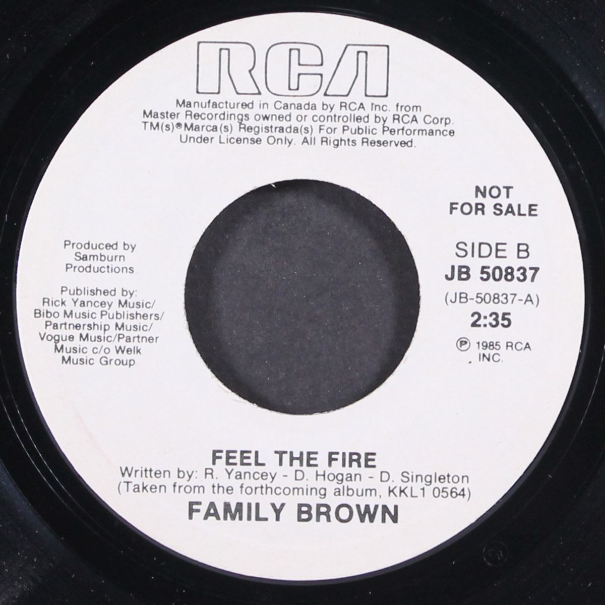 feel the fire / comin' from a blue place by FAMILY BROWN