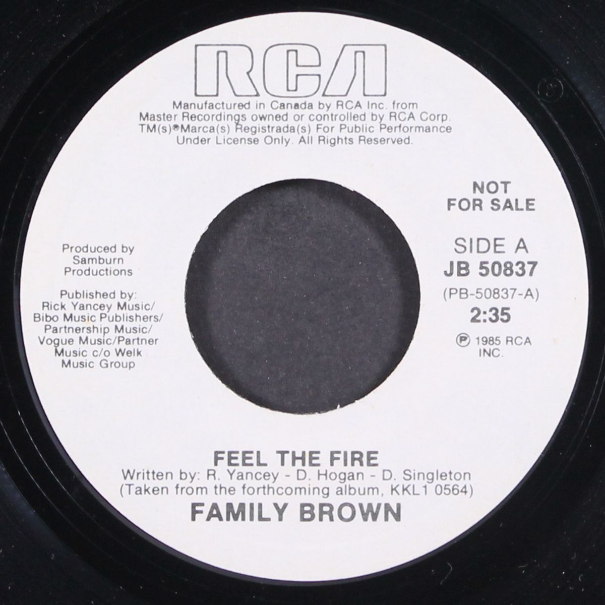feel the fire / comin' from a blue place by FAMILY BROWN