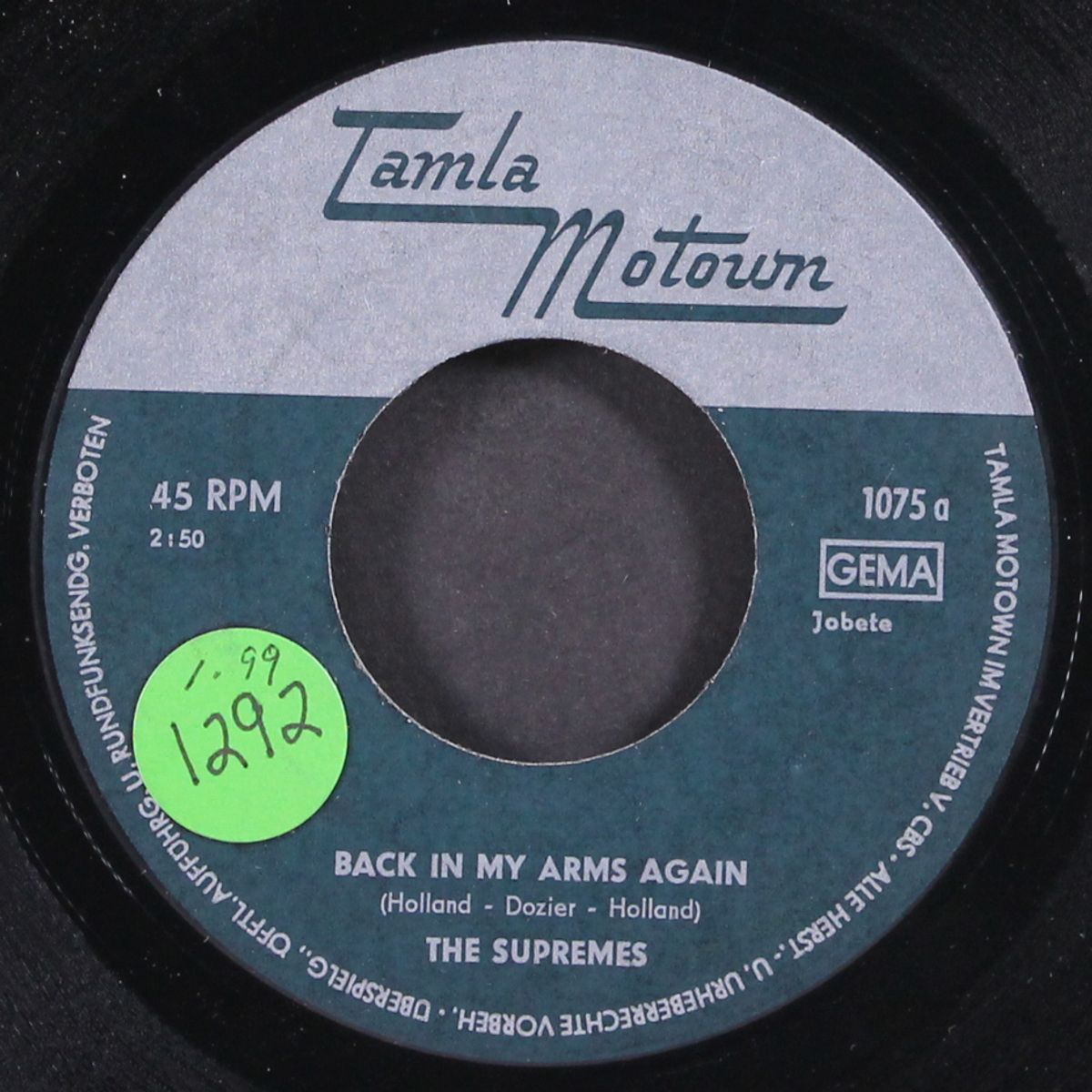 back in my arms again / whisper you love me boy by SUPREMES