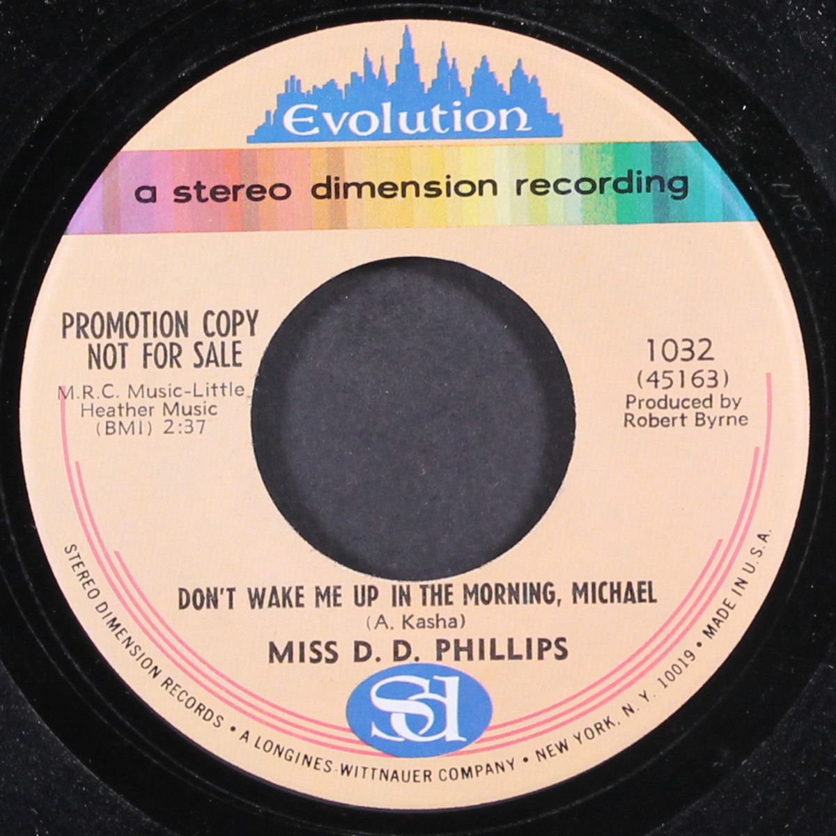 after the rain / don't wake me up in the morning, michael by MISS D.D. PHILLIPS