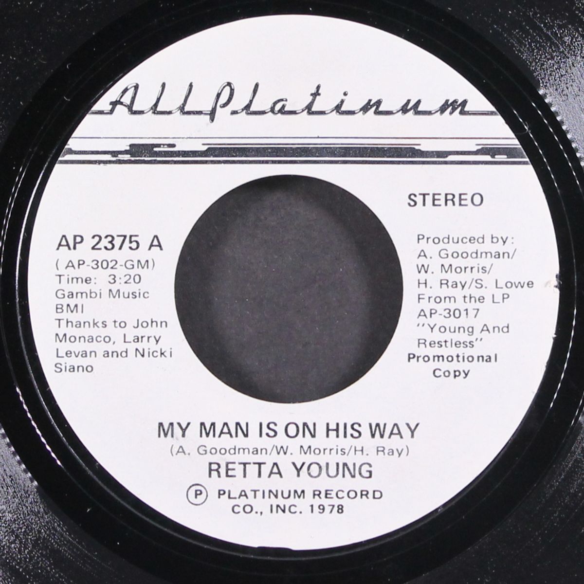 my man is on his way / same by RETTA YOUNG
