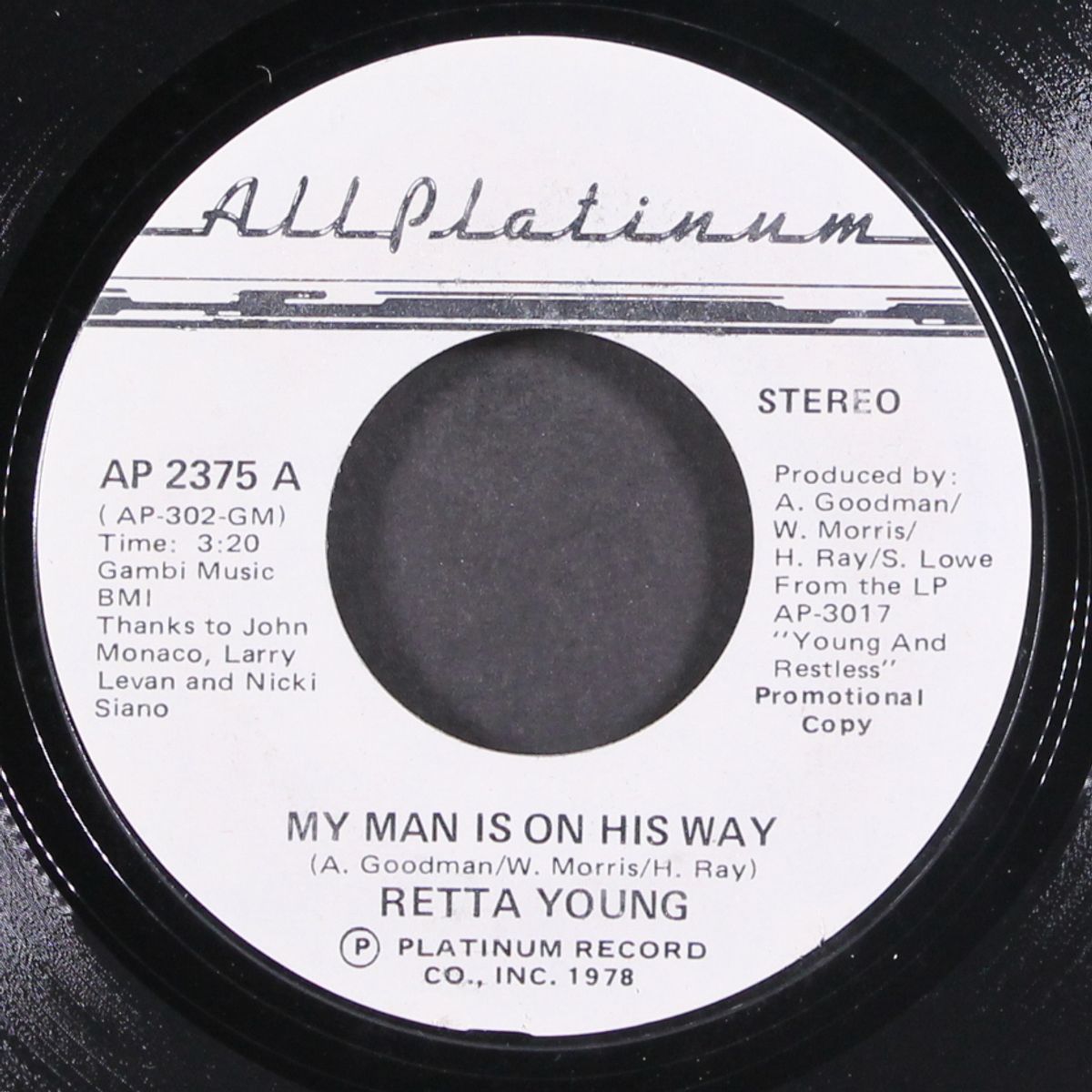 my man is on his way / same by RETTA YOUNG