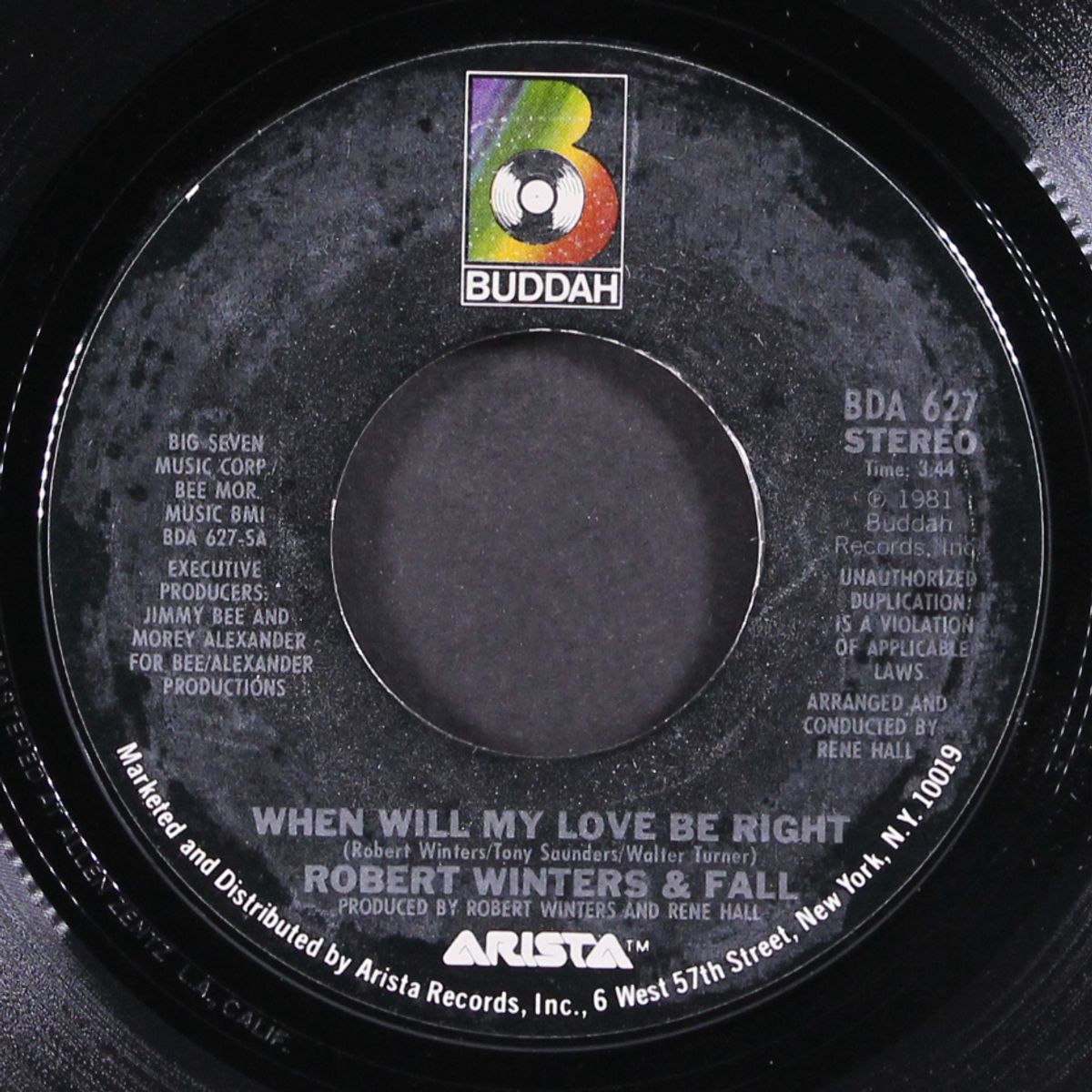when will my love be right / touched by you by ROBERT WINTERS & FALL