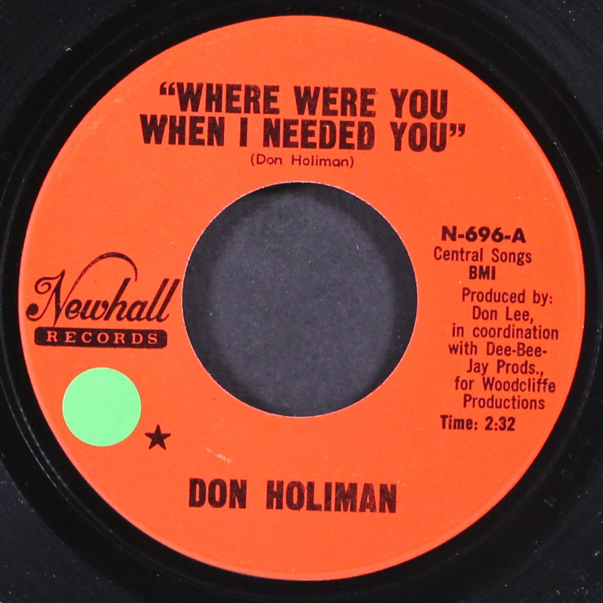 where were you when i needed you / sound of pain by DON HOLIMAN