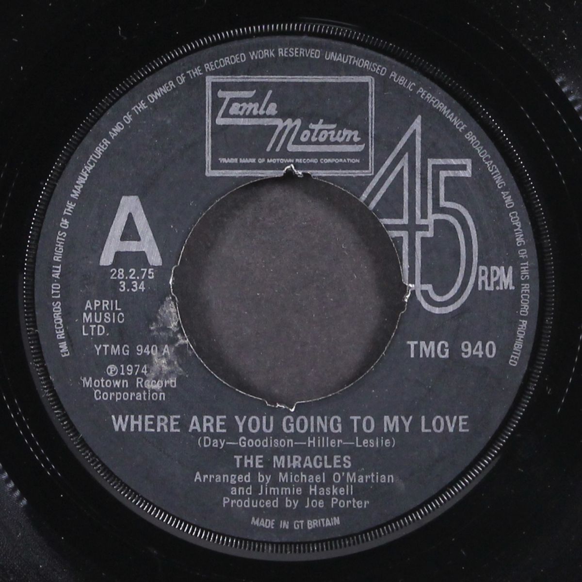 where are you going to my love / up again by MIRACLES