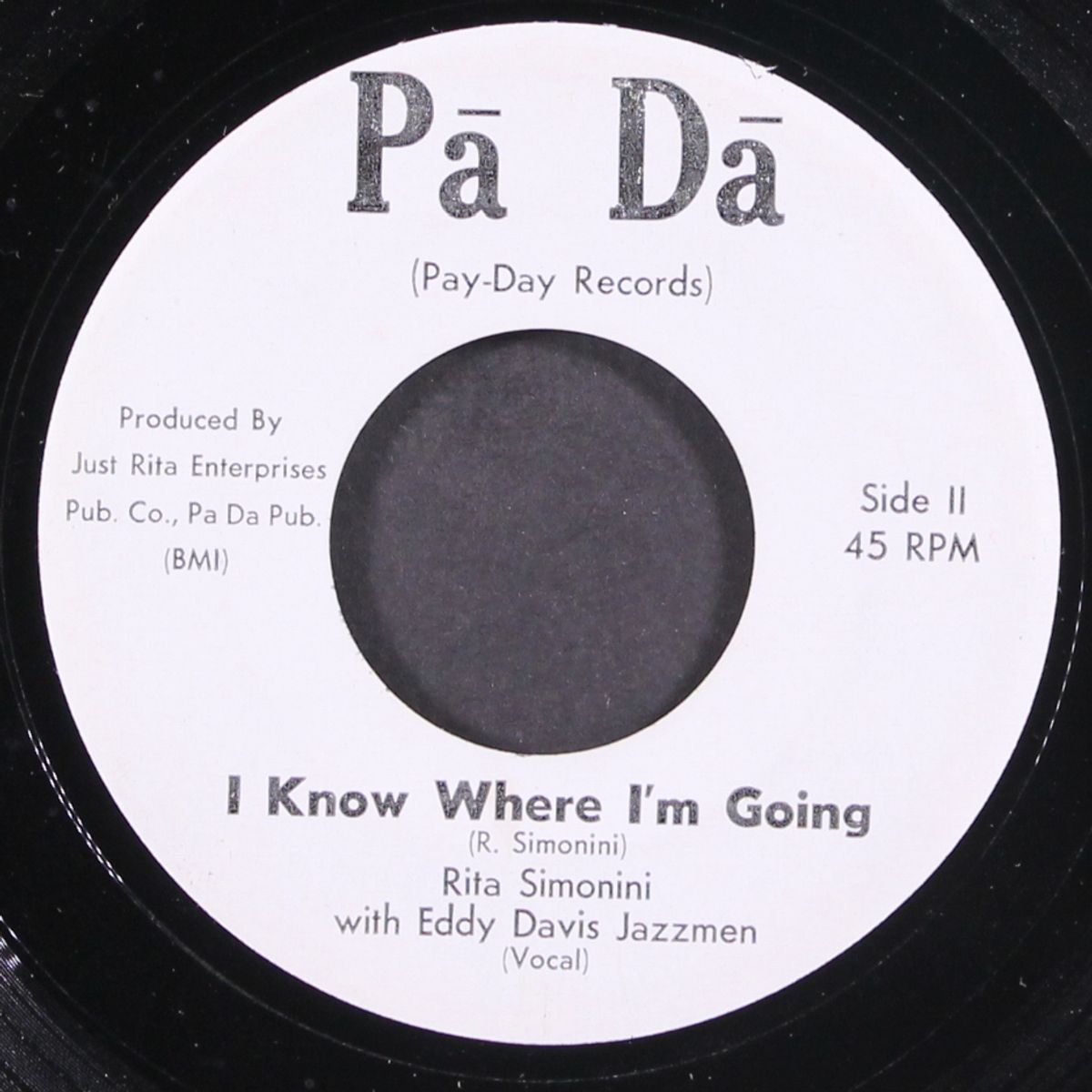 two timing man / i know where i'm going by RITA SIMONINI