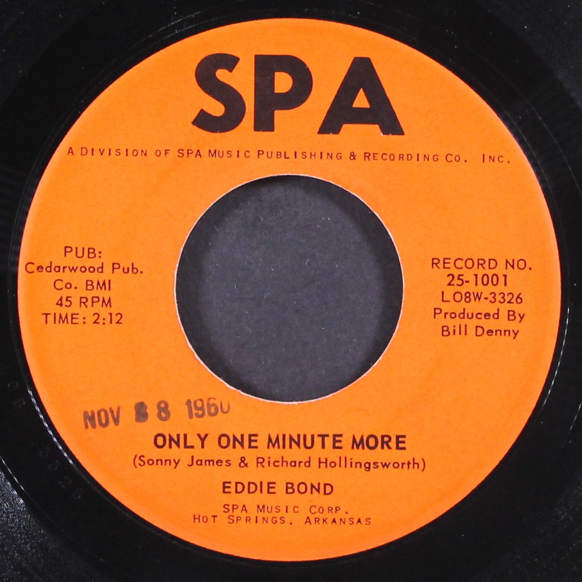 i walk alone / only one minute more by EDDIE BOND