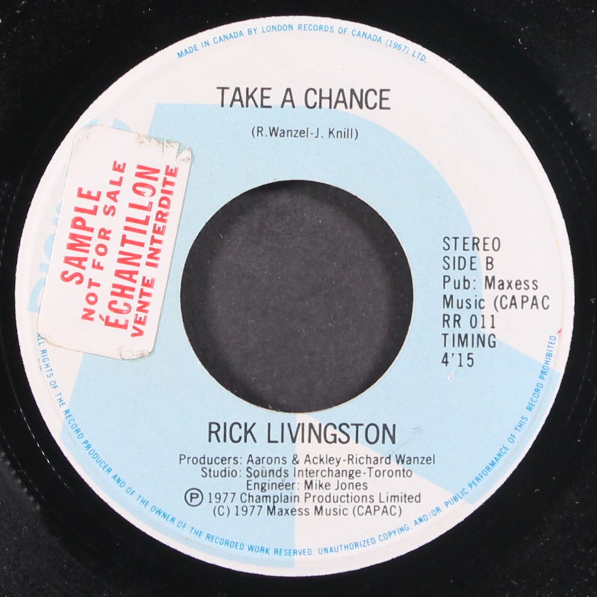 take a chance / matter for your heart by RICK LIVINGSTON