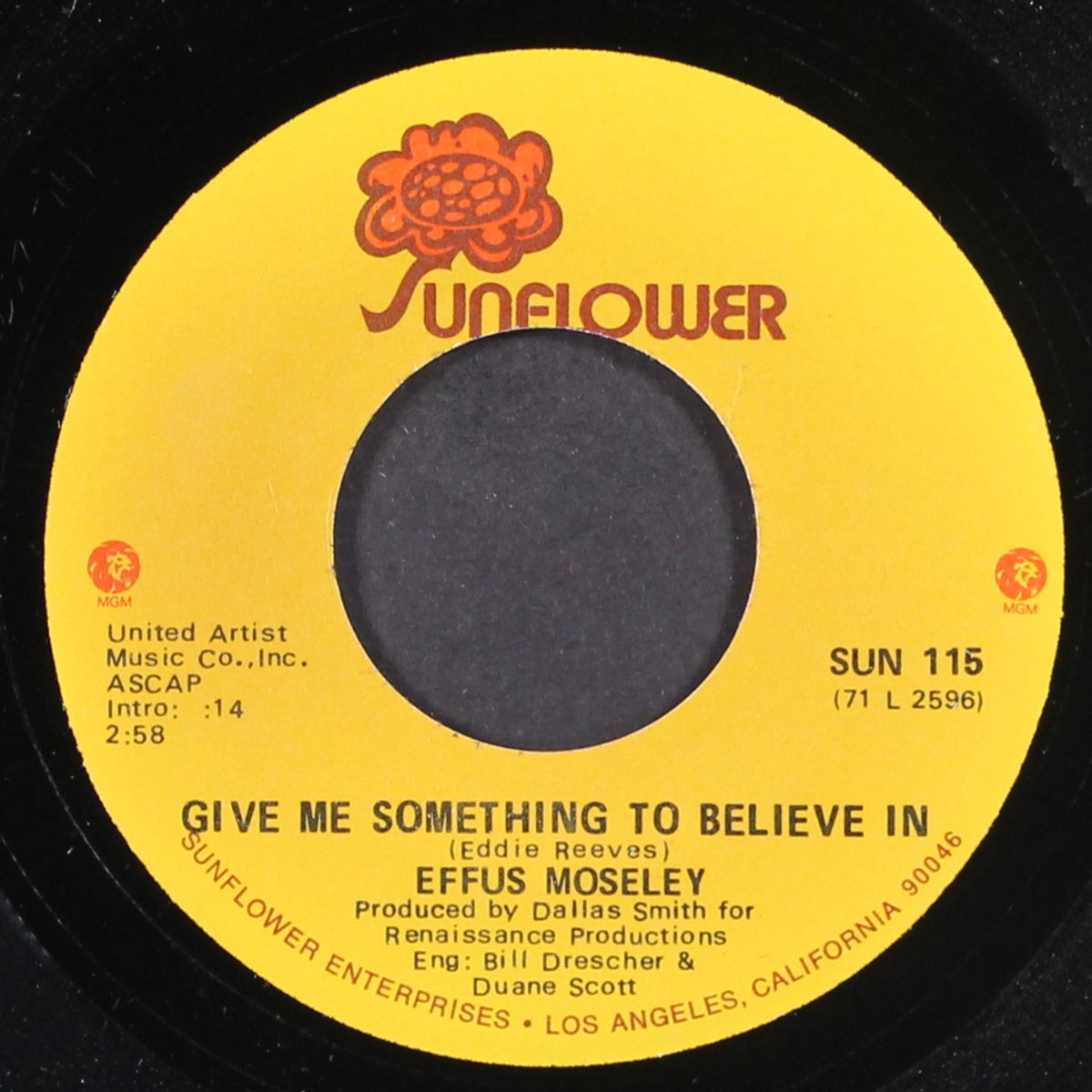 tonight we love / give me something to believe in by EFFUS MOSELEY