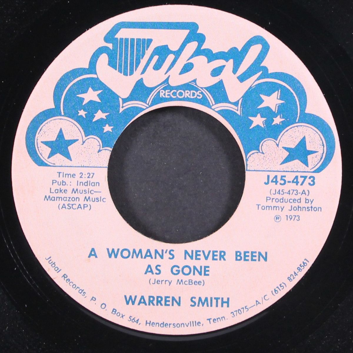 one more time / a woman's never been as gone by WARREN SMITH