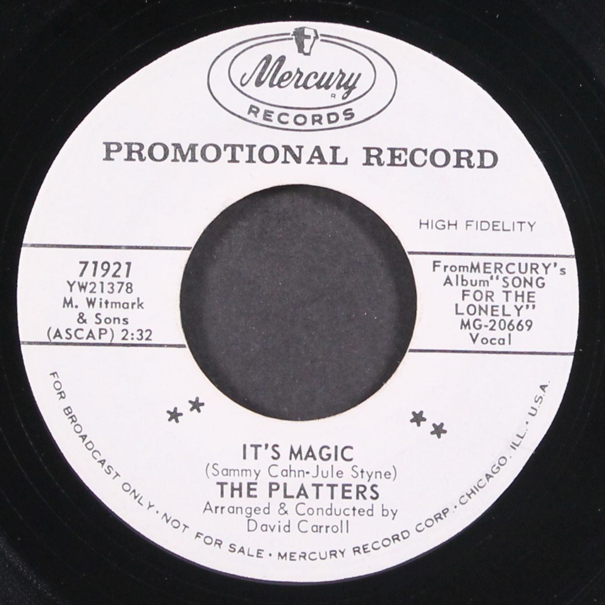 it's magic / reaching for a star by PLATTERS