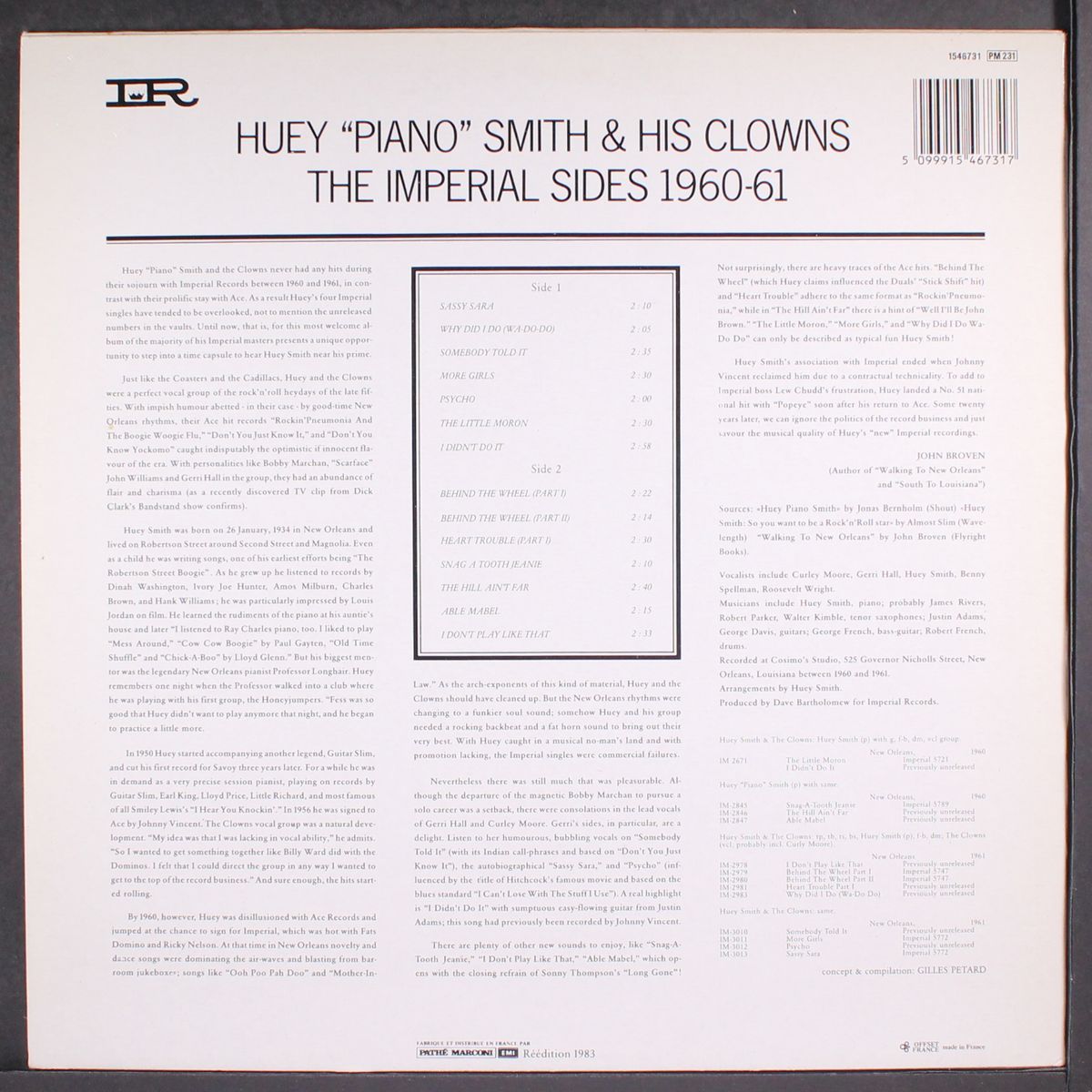 the imperial sides 1960-61 by HUEY 'PIANO' SMITH