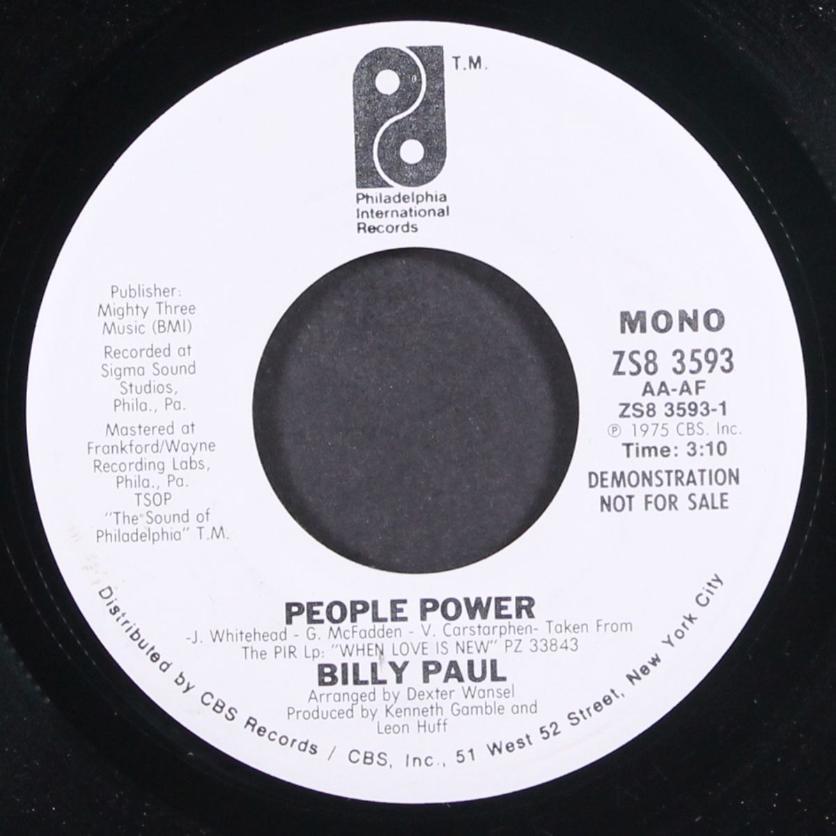 people power / mono by BILLY PAUL