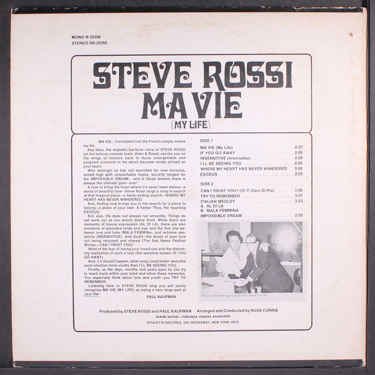 ma vie by STEVE ROSSI