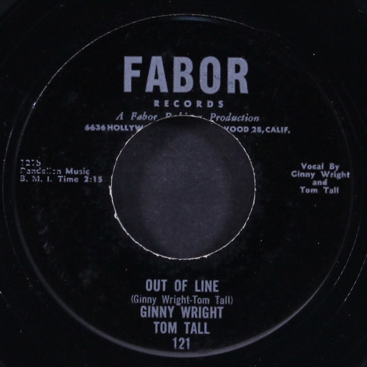 boom boom boomerang / out of line by GINNY WRIGHT & TOM TALL