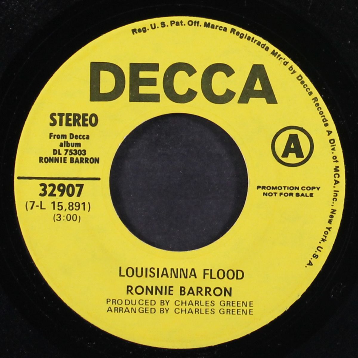 louisiana flood / mamma's kind of song by RONNIE BARRON