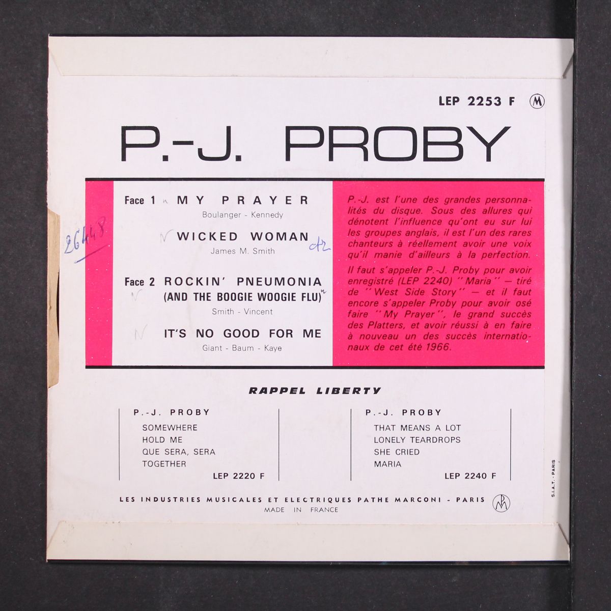 my prayer by P.J. PROBY