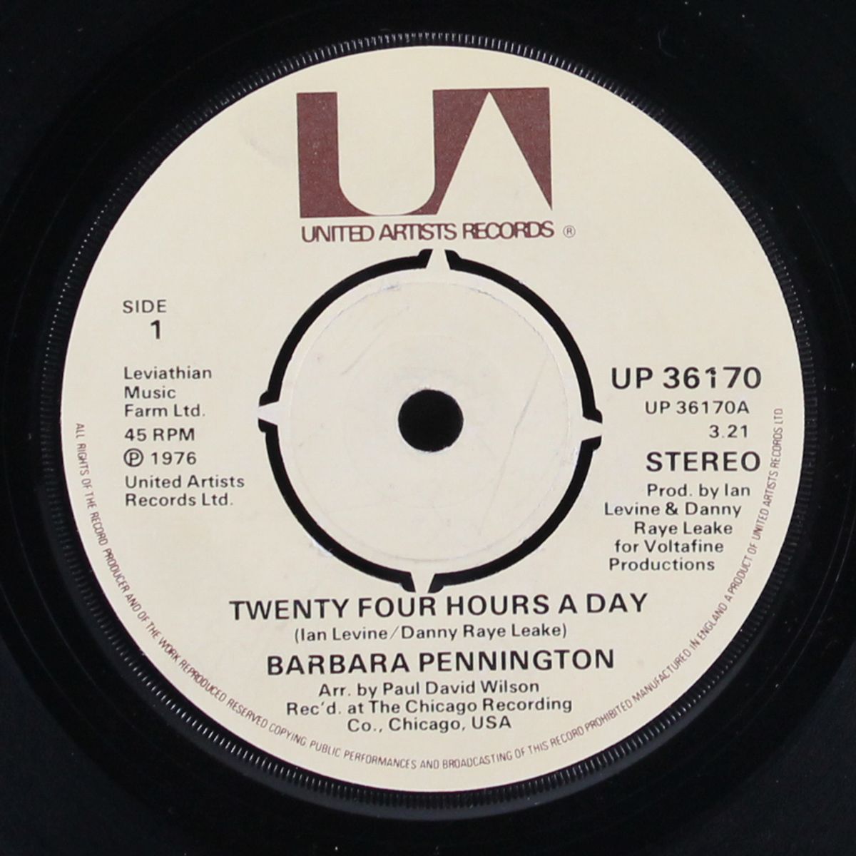 twenty four hours a day / i can't erase the thoughts of you by BARBARA PENNINGTON