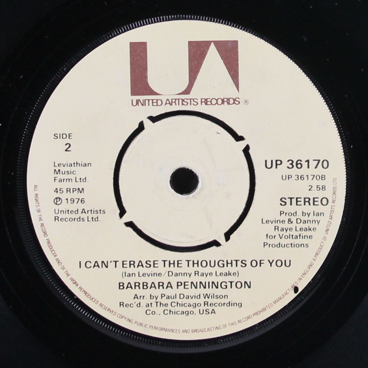 twenty four hours a day / i can't erase the thoughts of you by BARBARA PENNINGTON