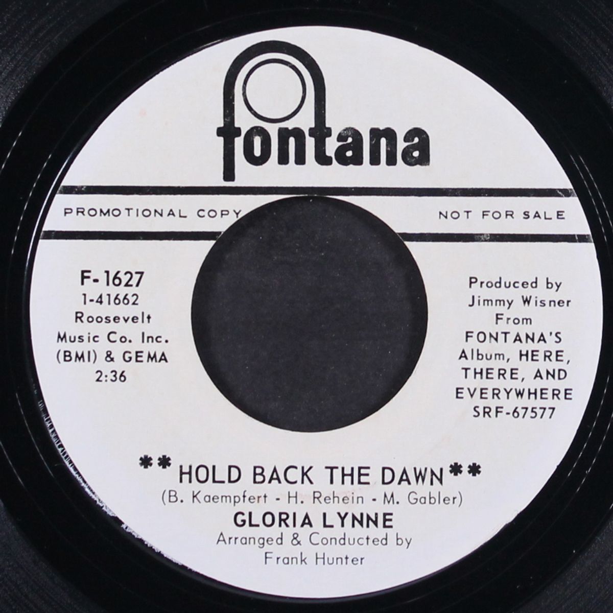 hold back the dawn / guy who lived up there by GLORIA LYNNE