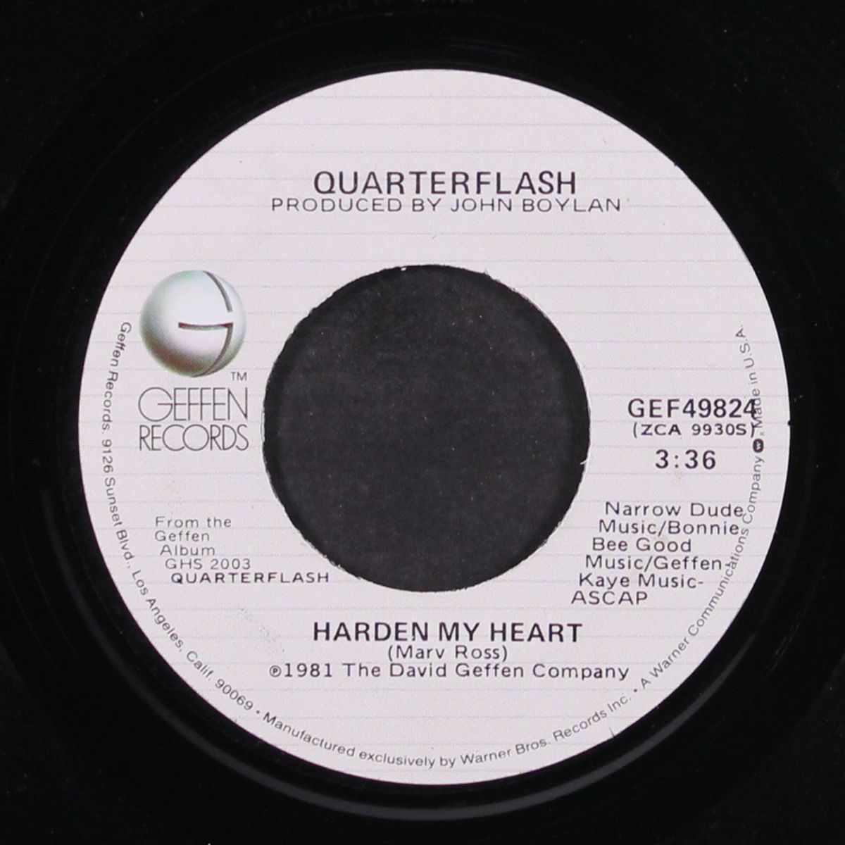 harden my heart / don't be lonely by QUARTERFLASH