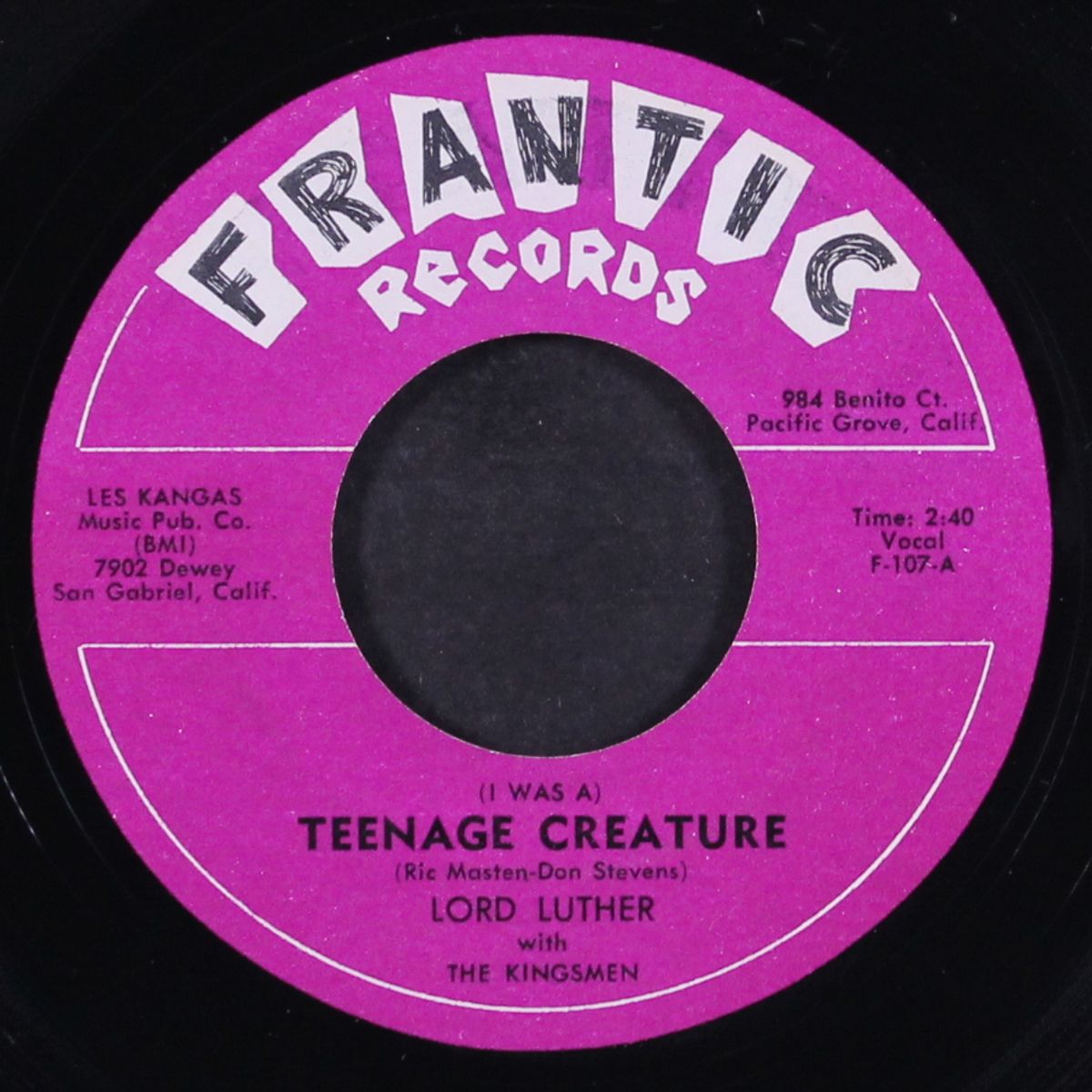 teenage creature / turn the key by LORD LUTHER