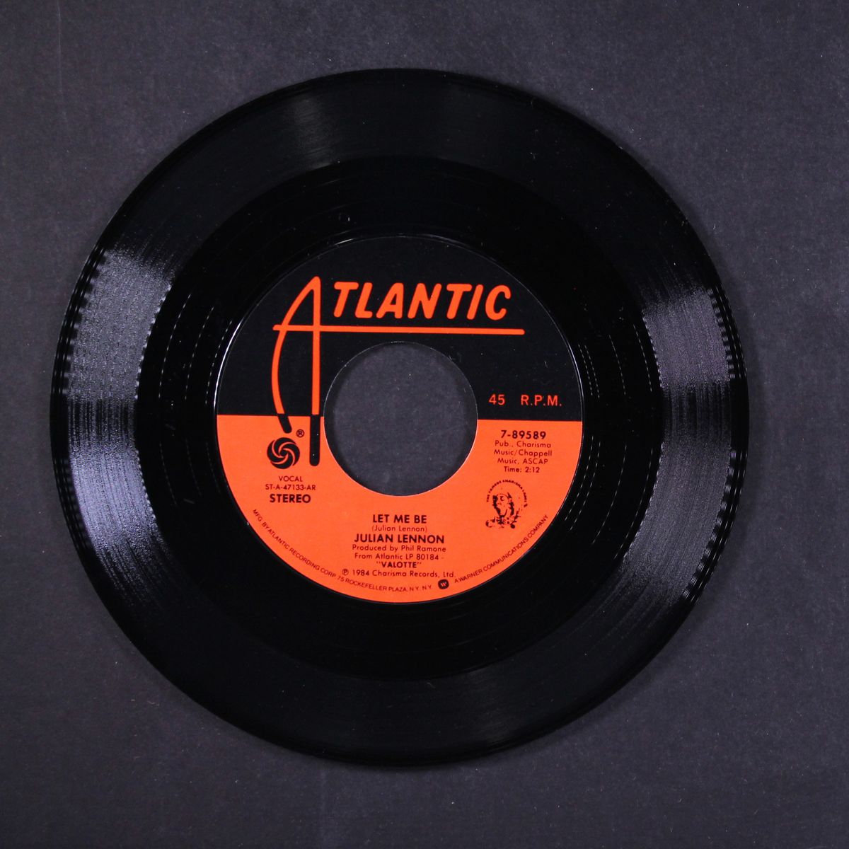 too late for goodbyes / let me be by JULIAN LENNON