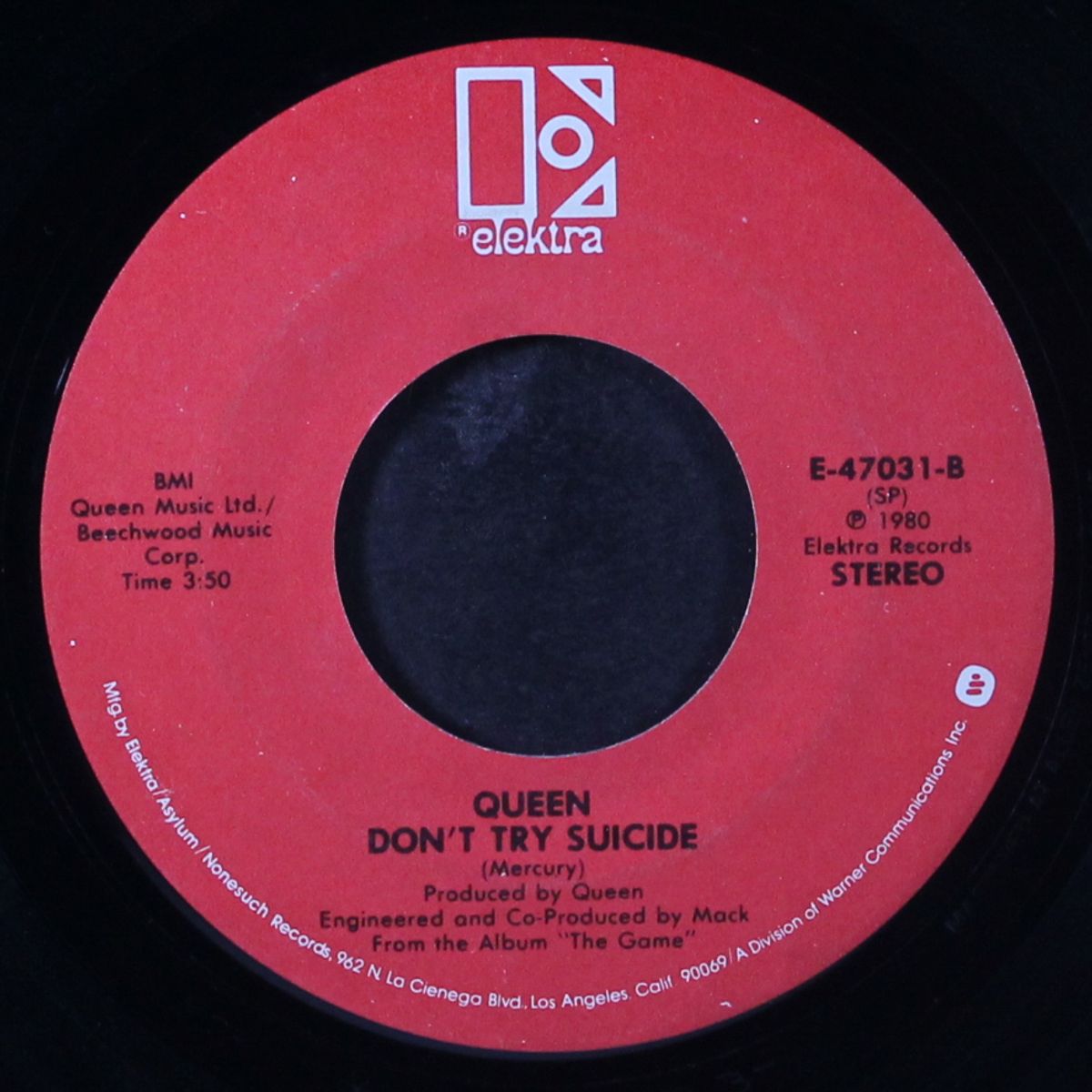 another one bites the dust / don't try suicide by QUEEN