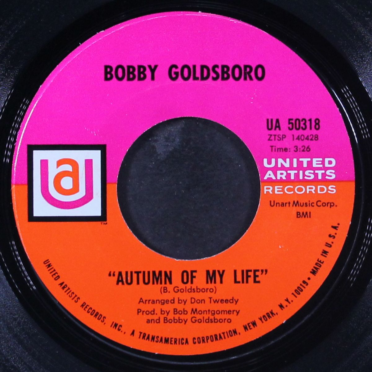she chased me / autumn of my life by BOBBY GOLDSBORO
