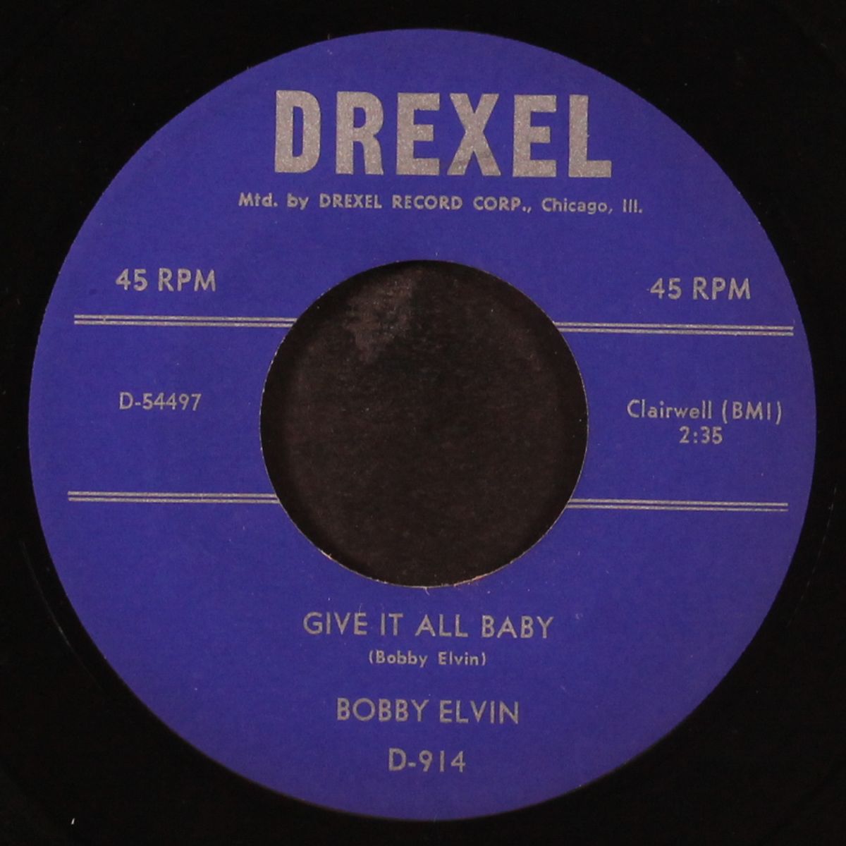 give it all baby / think a while by BOBBY ELVIN
