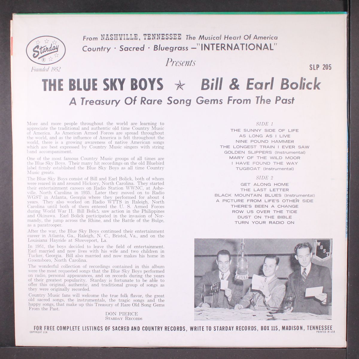 a treasury of rare song gems from the past by BLUE SKY BOYS