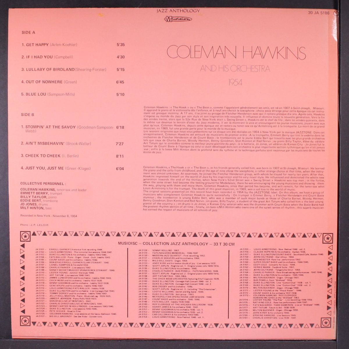 and his orchestra, 1954 by COLEMAN HAWKINS