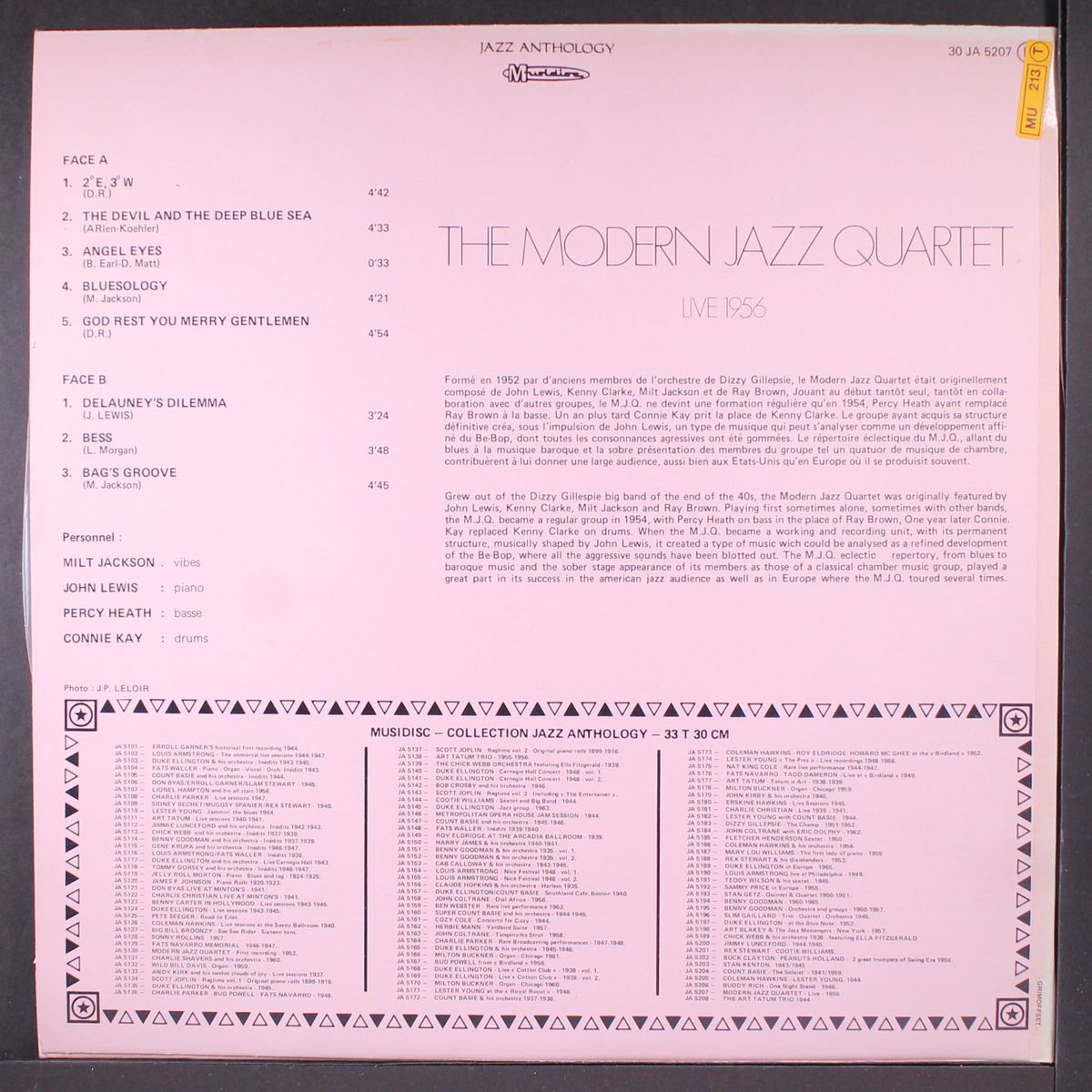 live 1956 by MODERN JAZZ QUARTET