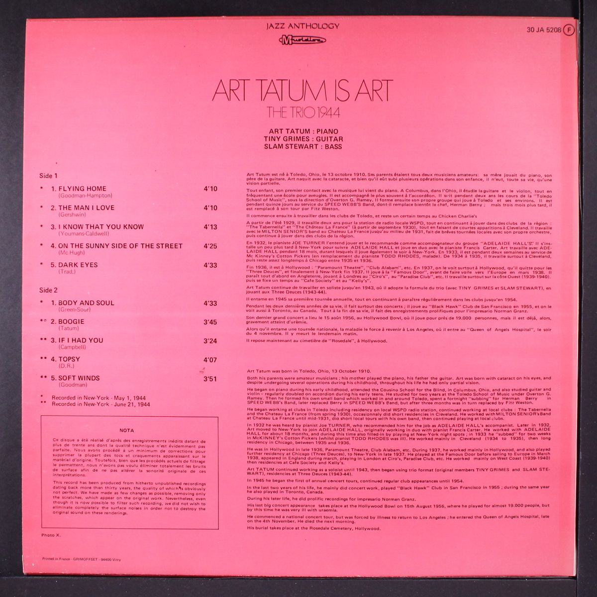 art tatum is art - the trio 1944 by ART TATUM