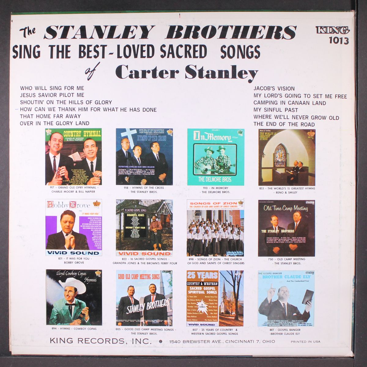 sing the best loved sacred songs of carter stanley by STANLEY BROTHERS