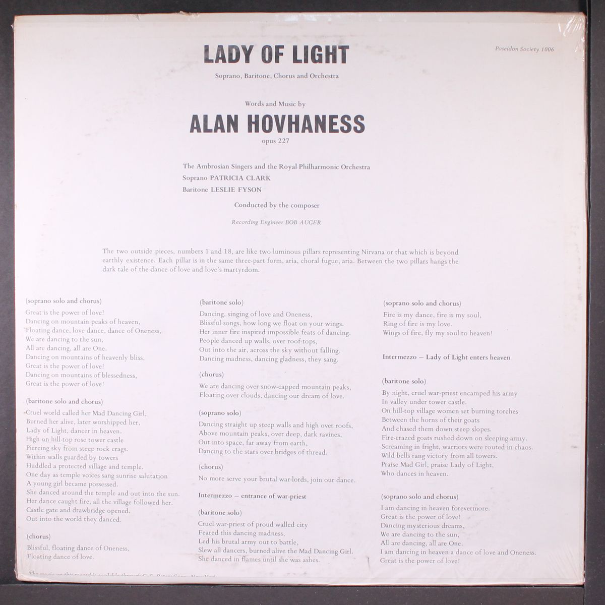 lady of light by ALAN HOVHANESS
